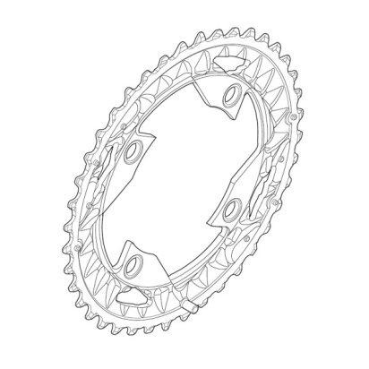 Chainring Shimano FC-M612 40T-AN, Deore