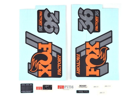 Lipdukai FOX Decal Kit: 2018 36 F-S Orange Logo Matte Black Background 0 (803-01-273)