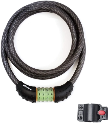 Dviračio spyna Master Lock 1,8M/12MM BLK 8190 Glow