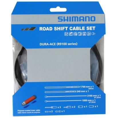 Shift cable&outer set ROAD, Shimano OT-RS900, Polymer, black