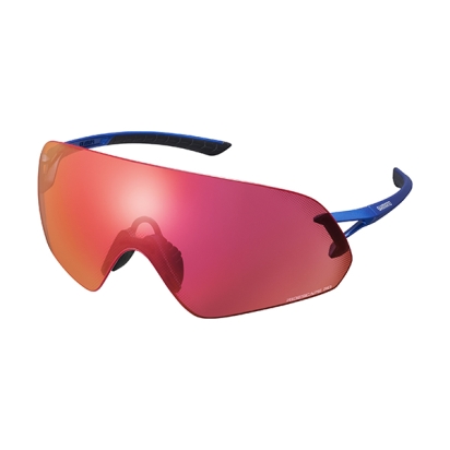 Akiniai nuo saulės Shimano Aerolite P Ridescape Road Metallic Blue/Smoke Red