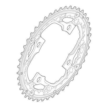 Chainring Shimano FC-T611 black for CG 44T-AE, Deore