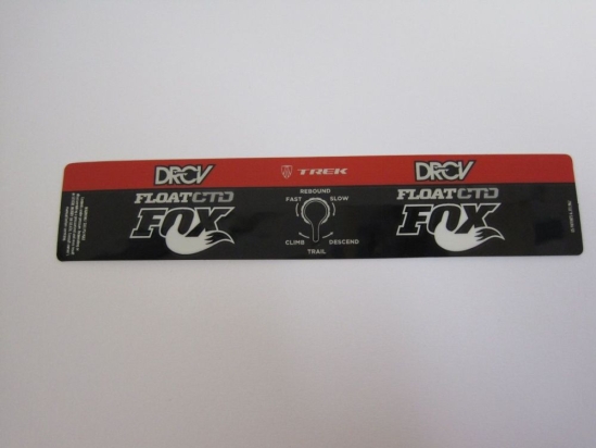 Lipdukai Fox 2015 Decal: FLOAT DrCV CTD Blk/Wht/Red (1.75 2.0) (024-02-530)