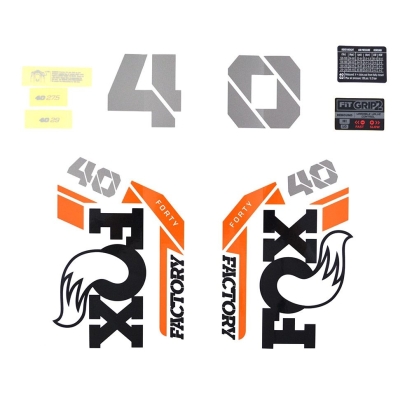 FOX Decal Kit: 2021 40 F-S Battleship Grey Logo Battleship Grey Fork 0 (803-01-541)