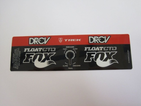 Fox 2015 Decal: FLOAT DrCV CTD Blk/Wht/Red (2.25+) (024-02-531)