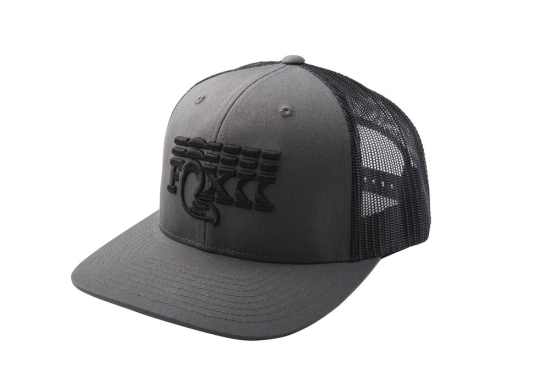 Fox Stacked Flat Brim Trucker Hat Charcoal O/S (FXCB166010)