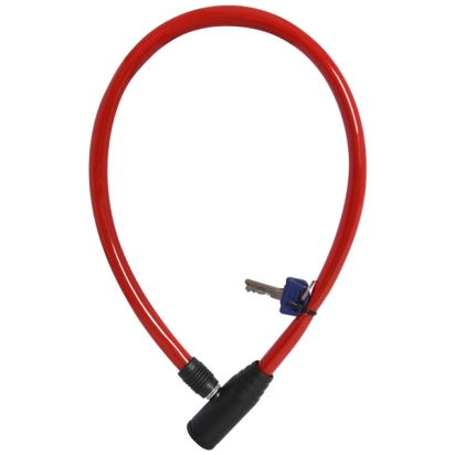 Dviračių spyna OXC Cable Lock Hoop Red 4mm x 600mm