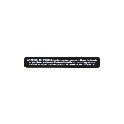 FOX Decal: 350 PSI Max Eyelet FOX Decal with Warning 0 (024-12-202)