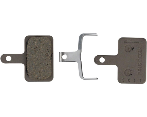 Disc brake pad set Shimano Resin B01S Incl Spring/Split Pin (bulk)