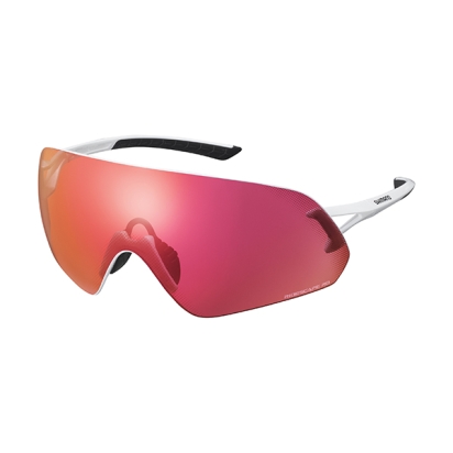 Akiniai nuo saulės Shimano Aerolite P Ridescape Road Metallic White/Smoke Red