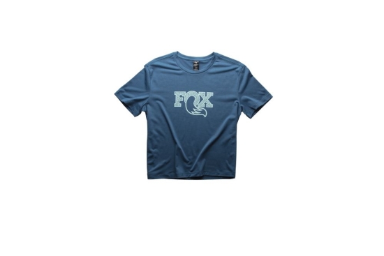 Marškinėliai Fox Textured Women's SS Boxy Tee Blue