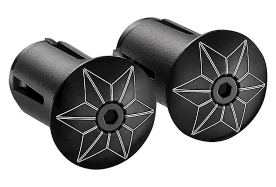 Bar end plugs Supacaz Star Plugz Black