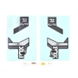 FOX Decal Kit: 2017  32 SC  Performance Elite  Matte Blk Bkgrnd 0 (803-01-216)