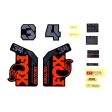 Lipdukai FOX Decal Kit: 2021 34 F-S Orange Logo Shiny Black Fork 0 (803-01-508)