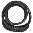 Bicycle Lock OXC Combi Coil Lock 12 Black 1.5m x 12mm