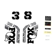 Lipdukai FOX Decal Kit: 2021 38 F-S Black Logo Shiny Orange Fork 0 (803-01-532)