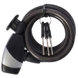 Dviračių spyna OXC Cable Lock KeyCoil12 Black 12x1500mm