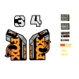 Lipdukai FOX Decal Kit: 2021 34 E-BIKE+ F-S Orange Logo Shiny Black Fork 0 (803-01-513)