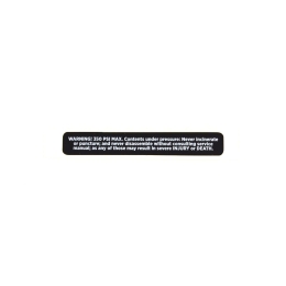 FOX Decal: 350 PSI Max Eyelet FOX Decal with Warning 0 (024-12-202)