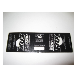Fox Decal: 2014 Factory DHX RC4 Reservoir (No Gold) (024-02-491)