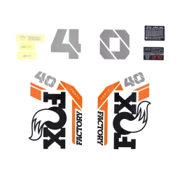 FOX Decal Kit: 2021 40 F-S Battleship Grey Logo Battleship Grey Fork 0 (803-01-541)