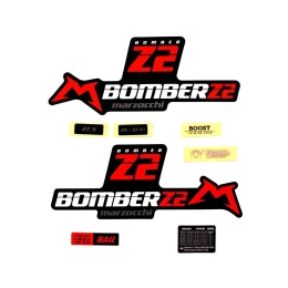 Decal Kit: Marzocchi 2020 Z2 Red Logo Matte Black Background (803-01-439)