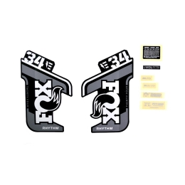 Lipdukai FOX Decal Kit: 2021 34 E-BIKE+ Rhythm Gray Logo Matte Black Fork 0 (803-01-516)