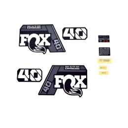 Lipdukai FOX Decal Kit: 2021 40 P-SE Gray Logo Matte Black Fork 0 (803-01-542)