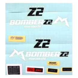 Decal Kit: Marzocchi 2020 Z2 Gloss/Clear Logo for Gloss Red Lowers (803-01-438)