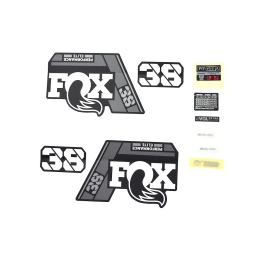 Lipdukai FOX Decal Kit: 2021 38 P-SE Gray Logo Matte Black Fork 0 (803-01-534)
