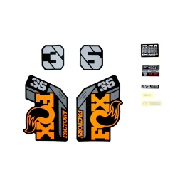 Lipdukai FOX Decal Kit: 2021 36 F-S 26in Orange Logo Matte Black Fork 0 (803-01-524)