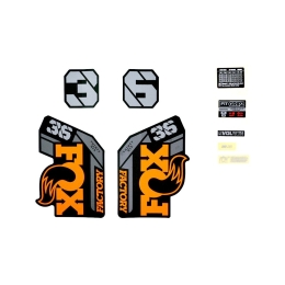 FOX Decal Kit: 2021 36 F-S 26in Orange Logo Matte Black Fork 0 (803-01-524)