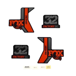 FOX Decal Kit: 2017  32 SC  Factory  Orange  Matte Blk Bkgrnd 0 (803-01-214)