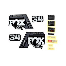 Lipdukai FOX Decal Kit: 2021 34 E-BIKE+ P-SE Gray Logo Matte Black Fork 0 (803-01-515)