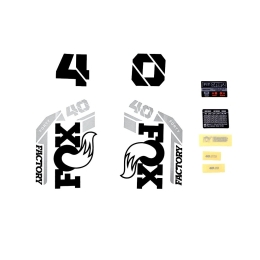 FOX Decal Kit: 2021 40 F-S Black Logo Shiny Orange Fork 0 (803-01-540)