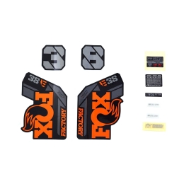 FOX Decal Kit: 2021 38 F-S E-Bike+ Orange Logo Shiny Black Fork 0 (803-01-536)