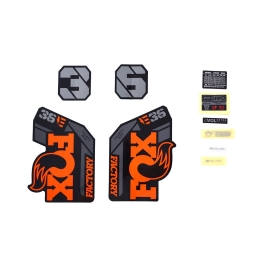 FOX Decal Kit: 2021 36 F-S E-Bike+ Orange Logo Shiny Black Fork 0 (803-01-528)