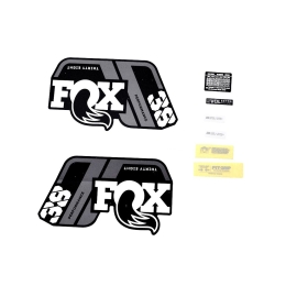 Lipdukai FOX Decal Kit: 2021 38 P-S Gray Logo Matte Black Fork 0 (803-01-535)