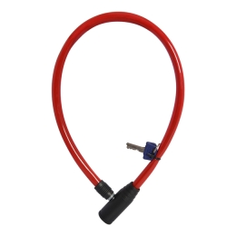 Dviračių spyna OXC Cable Lock Hoop Red 4mm x 600mm