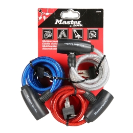 Dviračio spynų rinkinys Master Lock 1,80m x 8mm 8127