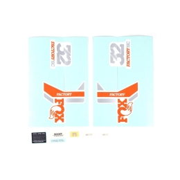 FOX Decal Kit: 2018 32 SC F-S Orange/White Logo Gloss White Background 0 (803-01-260)