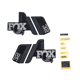 FOX Decal Kit: 2021 32 SC P-S Gray Logo Matte Black Fork 0 (803-01-505)