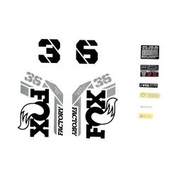 FOX Decal Kit: 2021 36 F-S Black Logo Shiny Orange Fork 0 (803-01-522)