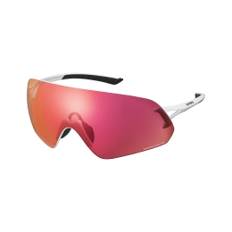 Akiniai nuo saulės Shimano Aerolite P Ridescape Road Metallic White/Smoke Red