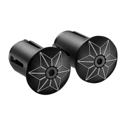 Bar end plugs Supacaz Star Plugz Black